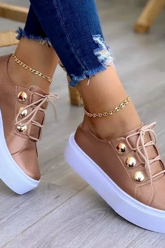 One-foot Square-toe Loafers White Shoes Soft Platform Platform - DanaFashionstore