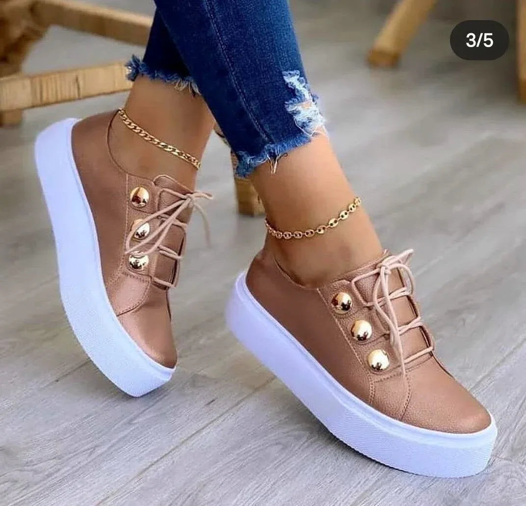 One-foot Square-toe Loafers White Shoes Soft Platform Platform - DanaFashionstore