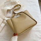 Simple Large Bag Soft Leather Large Capacity One-shoulder Portable Tote Bag - DanaFashionstore