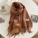 Double-sided Artificial Cashmere Scarf Women's Winter Warm Couple - DanaFashionstore