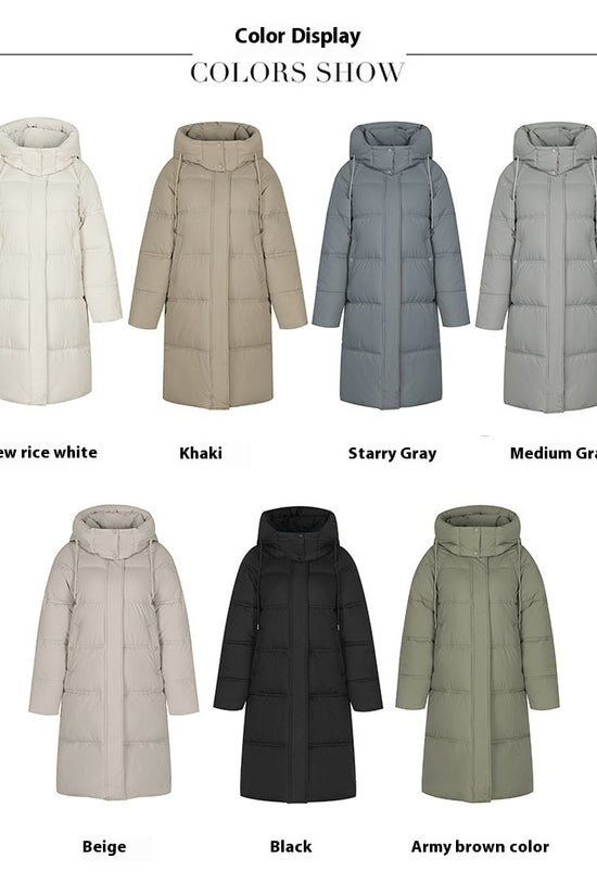 Long Over The Knee Thickened Hooded Jacket