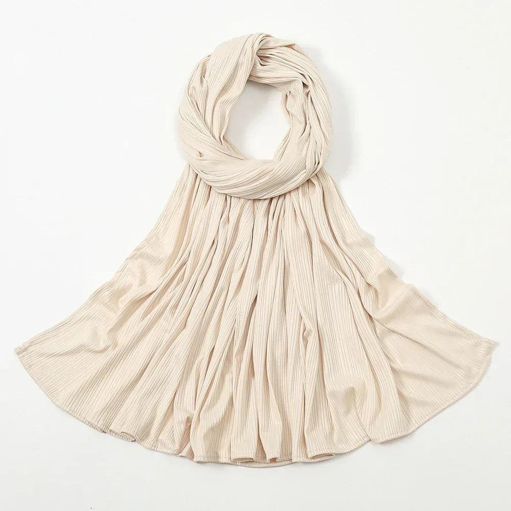 Women's Knitted Thread Cotton Striped Solid Color Scarf - DanaFashionstore