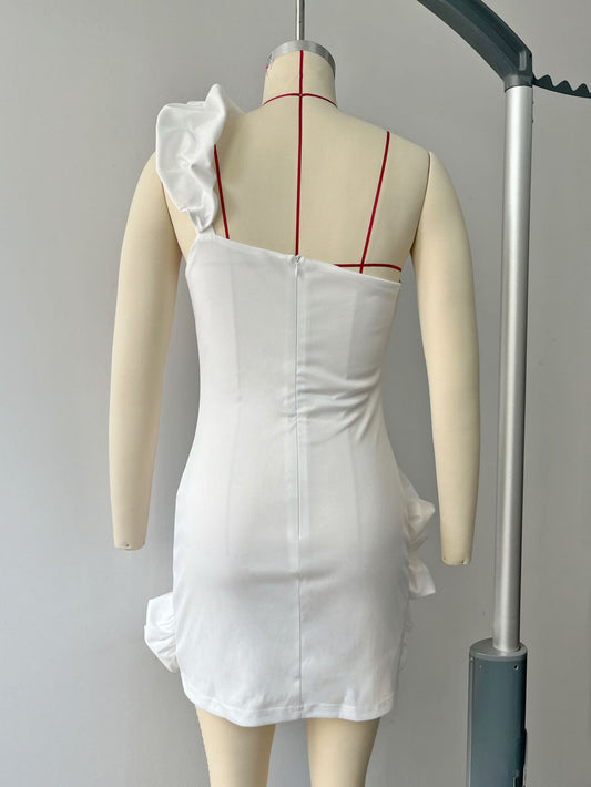 Women's Ruffled Bud Waist Dress