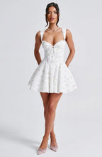 Tailored Backless Dress Women 2026 - Floral High Waist Summer Dress - DanaFashionstore