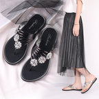 Flip-Flops Women's Slippers Diamond Rhinestones Phnom Penh Beach Shoes - DanaFashionstore
