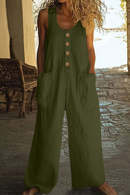 Sleeveless Casual One-piece Wide Leg Jumpsuit