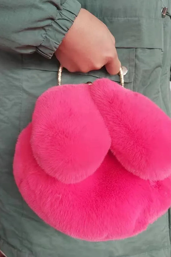 Fashion chain ear plush handbag - DanaFashionstore