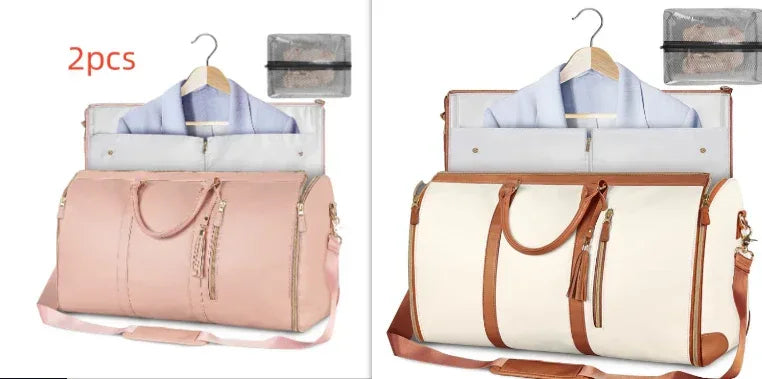 Large Capacity Travel Duffle Bag Women's Handbag Folding Suit Bag Waterproof Clothes Totes - DanaFashionstore