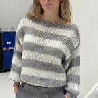 Loose Striped Pullover Sweater Fashion Versatile Long-sleeved Knitted Tops For Women Clothing - DanaFashionstore