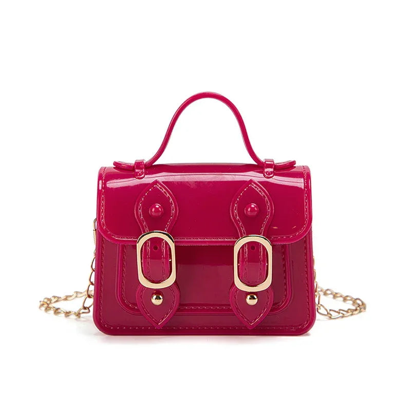 Children's Jelly Bag Rhombic Chain Pearl Handbag - DanaFashionstore