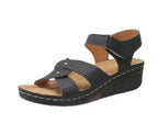 Retro Casual Flower Line Shaped Women's Slope Heel Sandals - DanaFashionstore