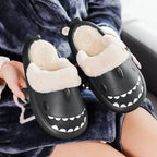 Winter Shark Shoes House Slippers With Button EVA Couple Slippers - DanaFashionstore