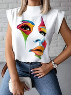 Women's Printed Sleeveless Casual Top - DanaFashionstore
