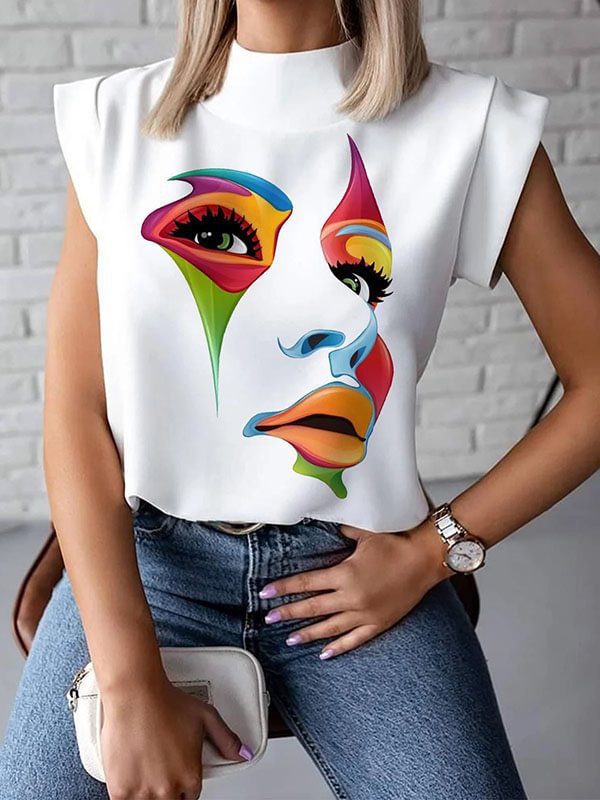 Women's Printed Sleeveless Casual Top