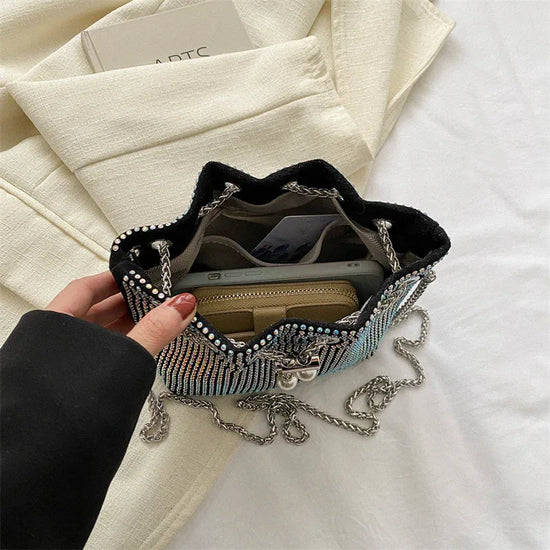 Diamond Drawstring High-grade Chain Crossbody Bag - DanaFashionstore