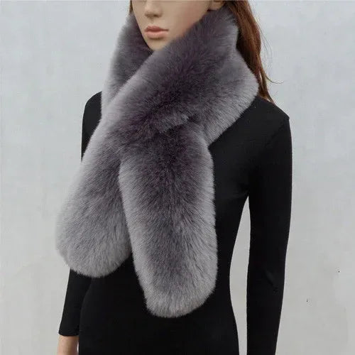 Faux Fur Rabbit Fox Collar Shawl - DanaFashionstore