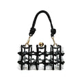 French Sweet Shiny Rhinestone Banquet Small Square Bag - DanaFashionstore
