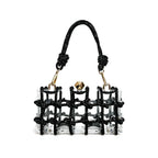 French Sweet Shiny Rhinestone Banquet Small Square Bag - DanaFashionstore