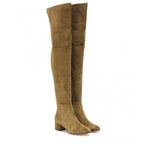 Flat Boots Over The Knee Boots Gray Women's Boots High Boots - DanaFashionstore