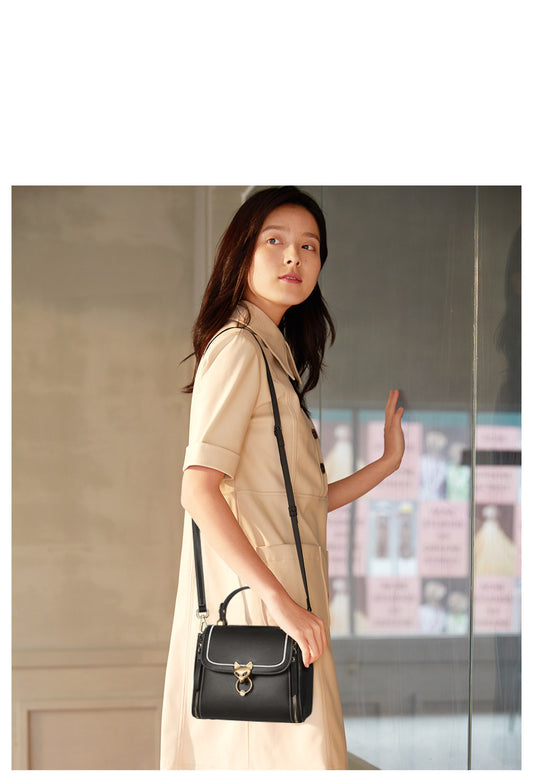 Fashion Lady Handbag Women Chic Shoulder Purse Female Split Leather Stylish Crossbody Bags Large Capacity - Dana Fashion
