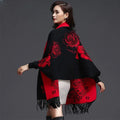 Mid-length Tassels Loose-fitting Knitted Cardigan Thickened Sweater Cashmere Outerwear - DanaFashionstore