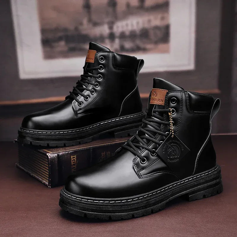 Women's Boots Plus Size Vintage Leather Worker Boot - DanaFashionstore