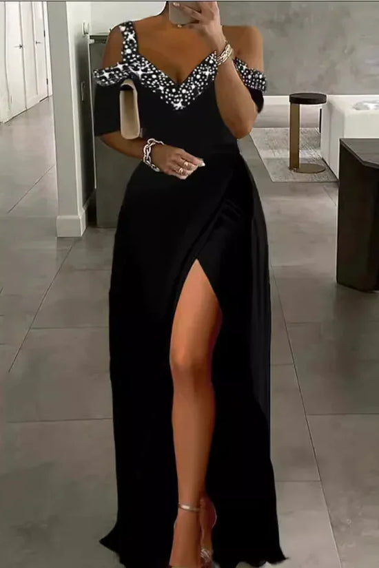 European And American Off-shoulder Spaghetti Strap Dress - DanaFashionstore