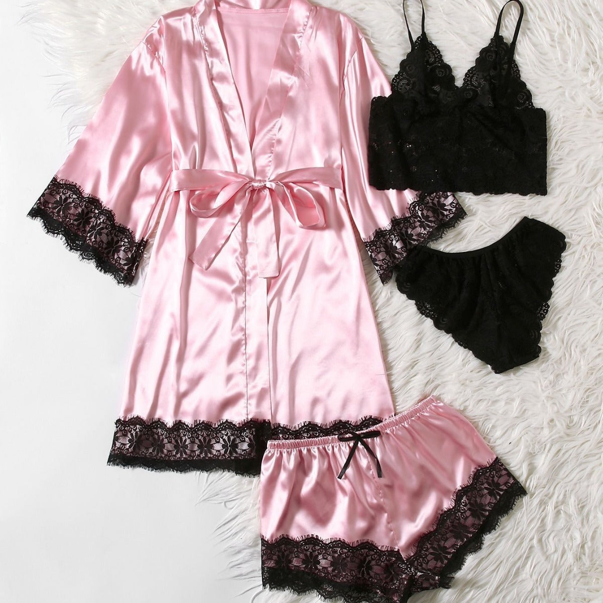 Artificial Silk Plus Size European And American Nightgown - Dana Fashion