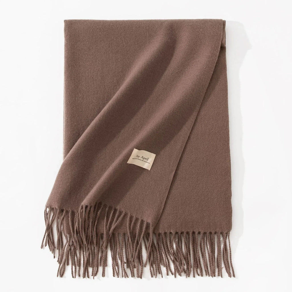 Pure Color Artificial Cashmere Scarf Women's Winter High-grade Shawl - DanaFashionstore