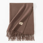 Pure Color Artificial Cashmere Scarf Women's Winter High-grade Shawl - DanaFashionstore