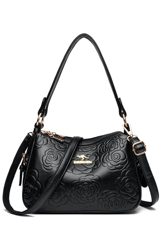 Soft Leather Textured Ethnic Style Simple Versatile Large Capacity Shoulder Messenger Bag - Dana Fashion
