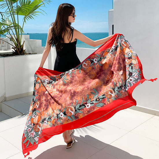 Sun-proof All-matching Shawl Beach Travel Dual-use Outdoor Beach Towel