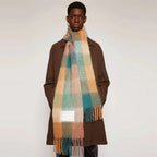Plaid Mohair Scarf Colored Ladies - DanaFashionstore