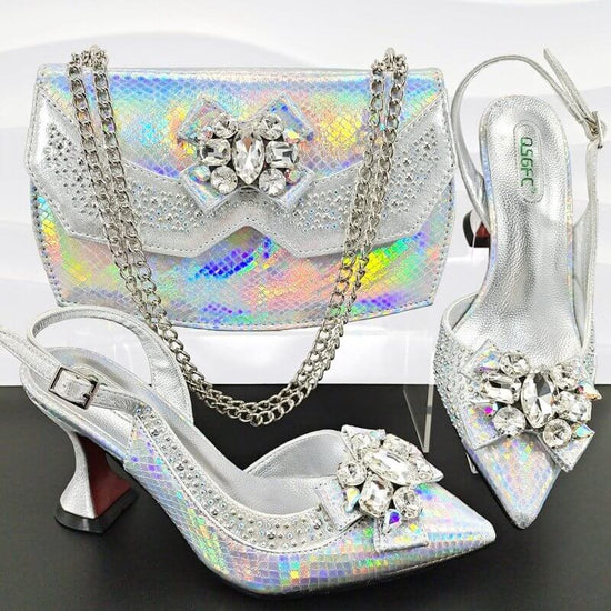 9cm Pointed High Heels Hand Holding Dinner Bag Suit $198.00 Dana Fashion Color: Gold Size: 39 Women's shoes Product information: Lining material: PU Scaffold shape: Tip Color: gold, wine red, silver, dark brown, sky blue, green Footwear uppers material: P