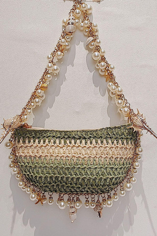 Summer Seaside Holiday Pearl Conch Straw Bag - DanaFashionstore