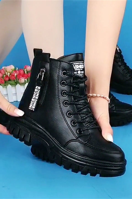 Spring And Autumn British Style Single Side Ankle Boots