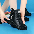 Spring And Autumn British Style Single Side Ankle Boots - DanaFashionstore