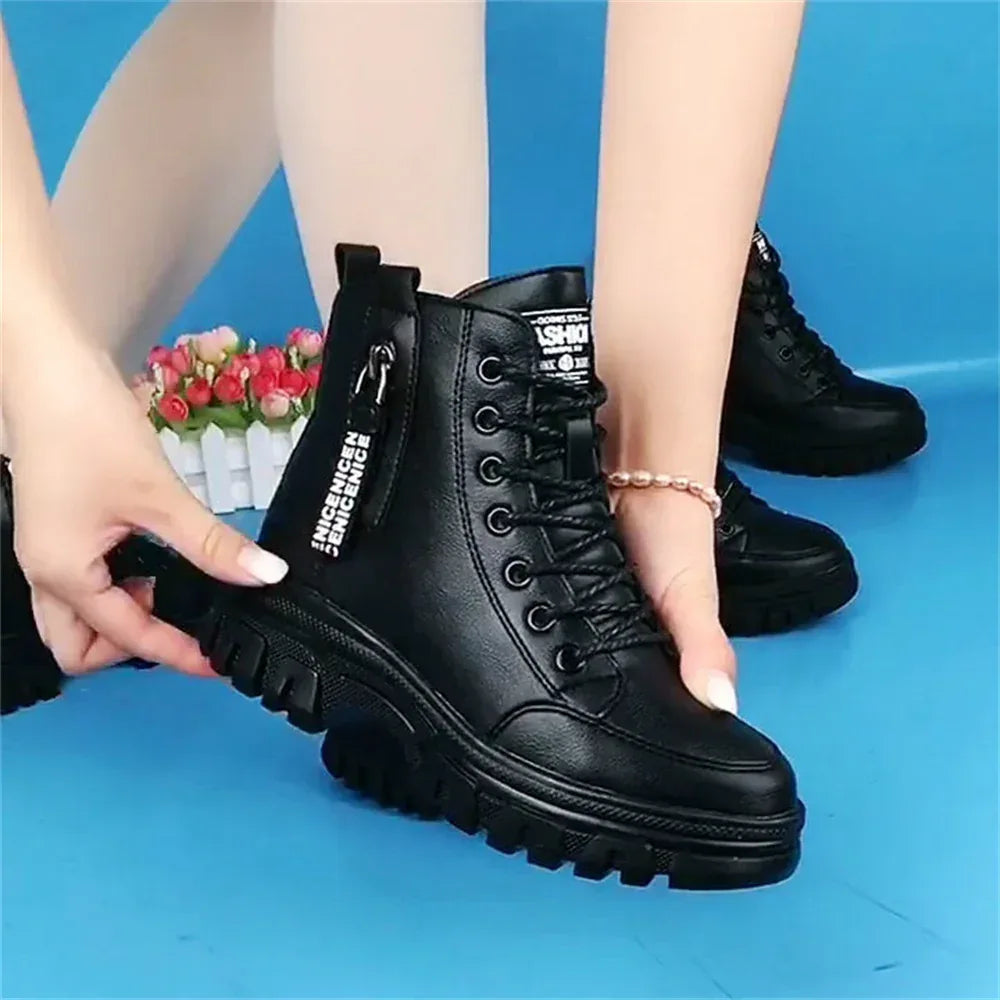 Spring And Autumn British Style Single Side Ankle Boots - DanaFashionstore