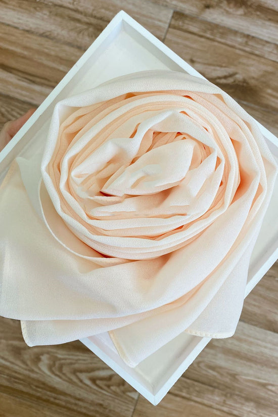 Women's Hijab Solid Pearl Chiffon Scarf