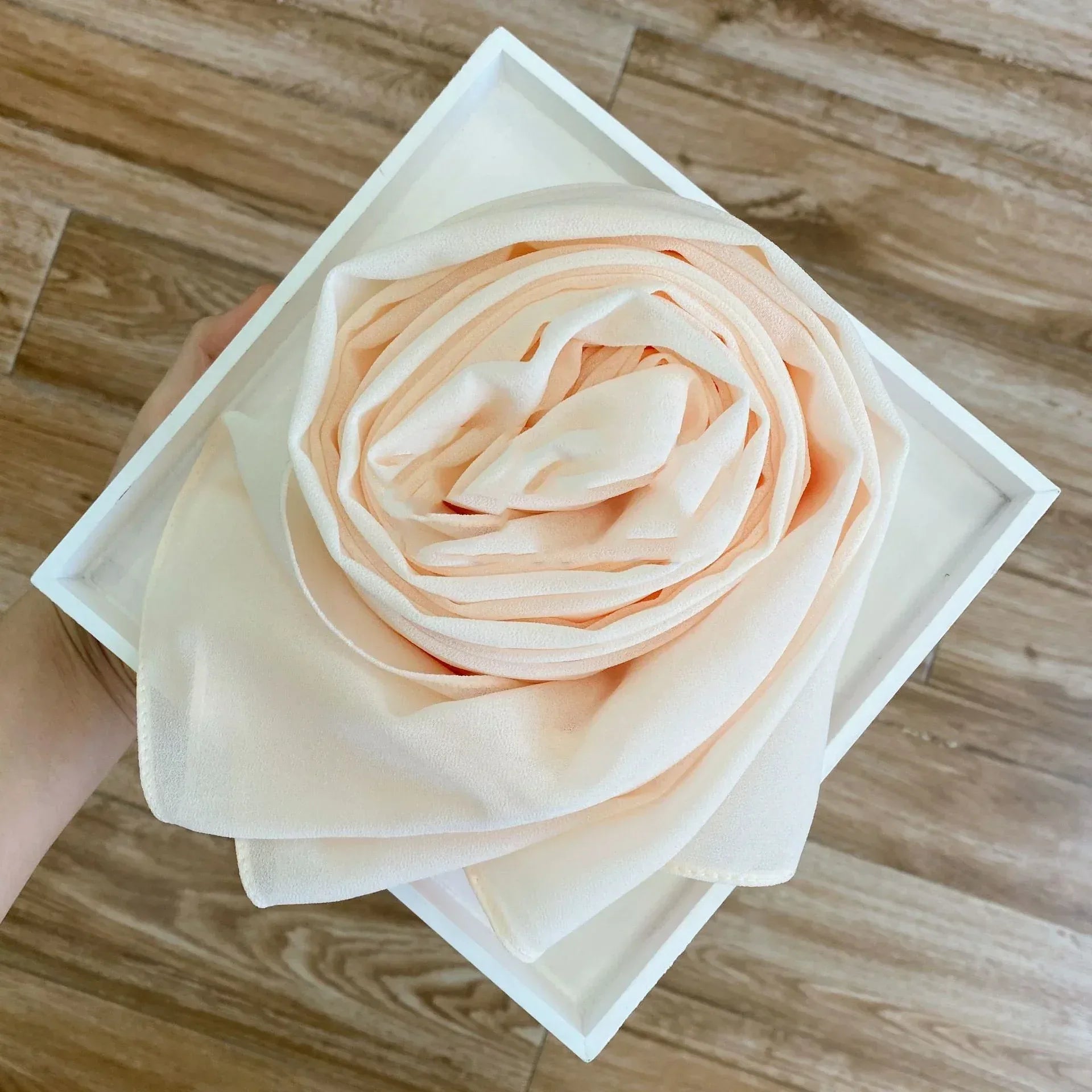 Women's Hijab Solid Pearl Chiffon Scarf - DanaFashionstore