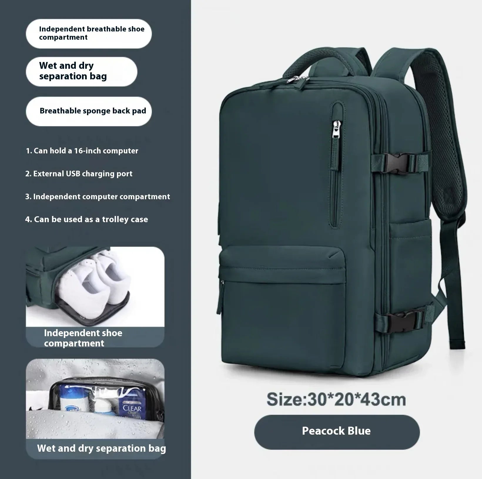 Fashion Large Capacity Travel Backpack Student School Bags - DanaFashionstore
