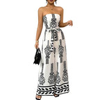Wide-Leg Printed Jumpsuit 2026 - Slim Fit Tied Casual Jumpsuit - DanaFashionstore