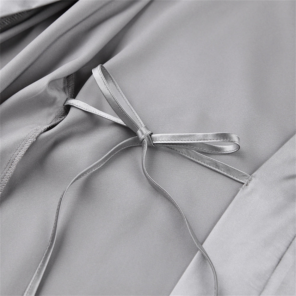 Pajamas Loose Silk Short Nightgown Casual Silk Texture - Dana Fashion