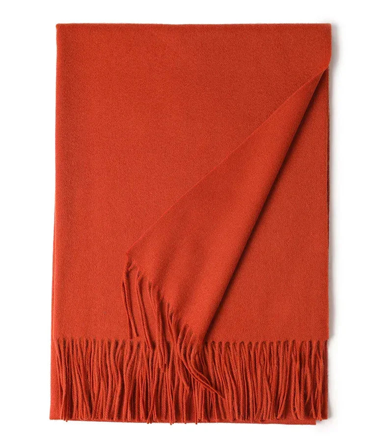 New Solid Color Wool Long Beard Warm Tassel Scarf Thick - DanaFashionstore