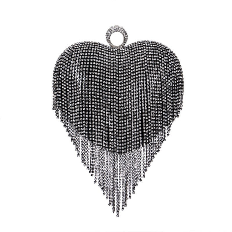Female Pure Color All-matching Tassel Dinner Bag Dana Fashion
