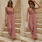 Loose Strap Tube Top Jumpsuit 2026 - High-End Drape Jumpsuit - DanaFashionstore