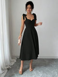 Lace-up Waist-cinching Maxi Dress - DanaFashionstore