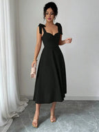 Lace-up Waist-cinching Maxi Dress - DanaFashionstore