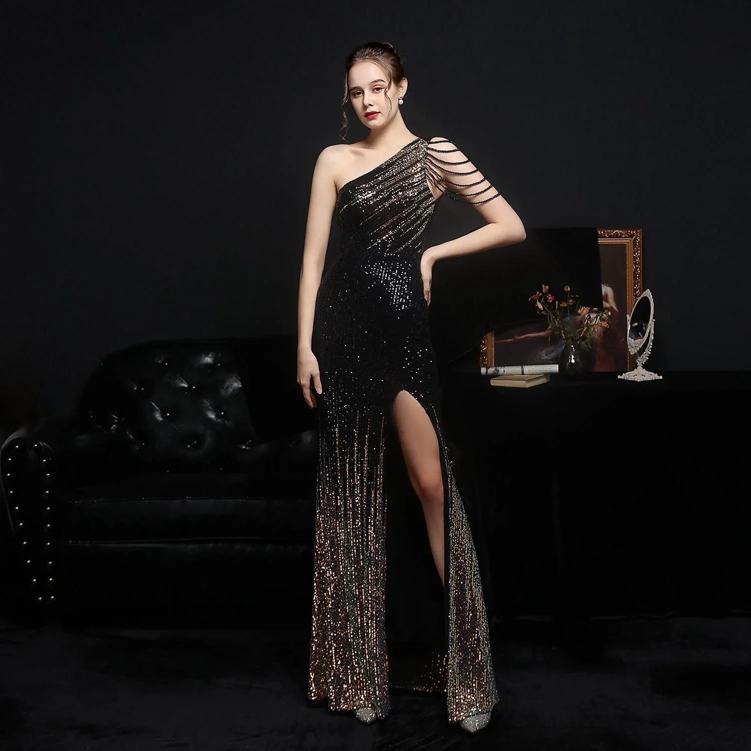 Party Evening Dress Sexy Long Section Was Thin Toast Bride - DanaFashionstore