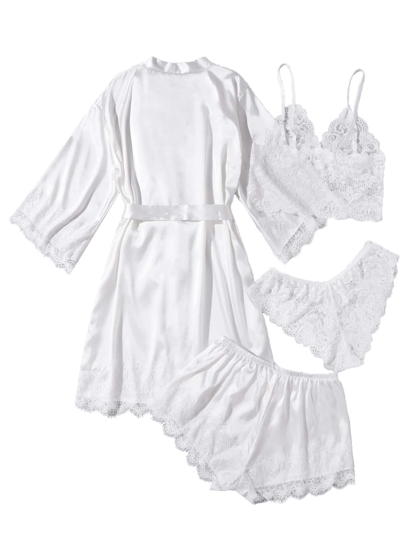 Artificial Silk Plus Size European And American Nightgown - Dana Fashion